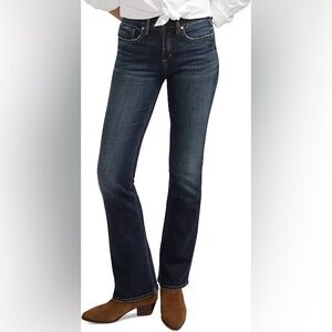 👖 Silver Suki W27/L32 with dark gold stitching